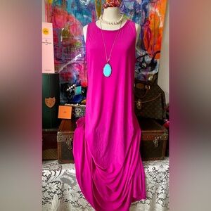 BEAUTIFUL perfect PINK Vince Camuto NWT Maxi Dress Comfy Stylish and SO PRETTY L